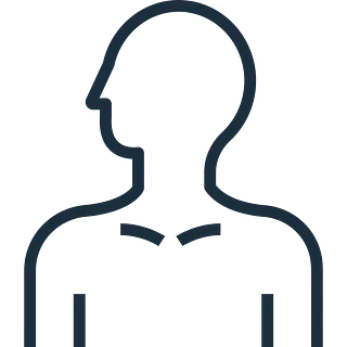 Ikon av øvre halvdel av en menneskekropp