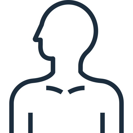 Ikon av øvre halvdel av en menneskekropp